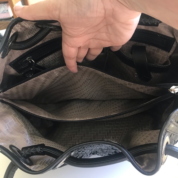 COLE HAAN Woven Leather Bag EUC! - Picture 9 of 13